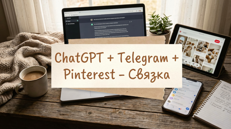 ChatGPT + Telegram + Pinterest - Связка