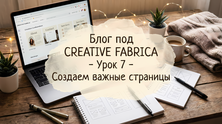 Блог под CREATIVE FABRICA - Урок 7 - Создаем важные страницы